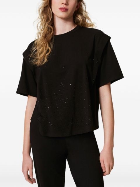 rhinestone-embellished T-shirt