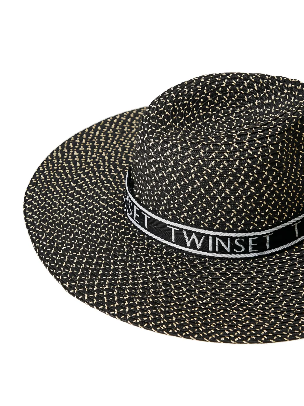 TWINSET Zonnehoed met geweven band - Zwart