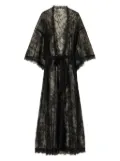 TWINSET belted lace dressing gown - Black