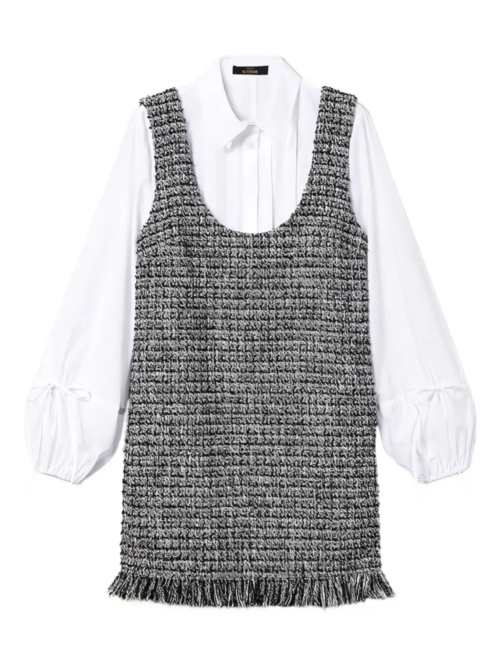TWINSET layer tweed mini dress | Black | Image 1