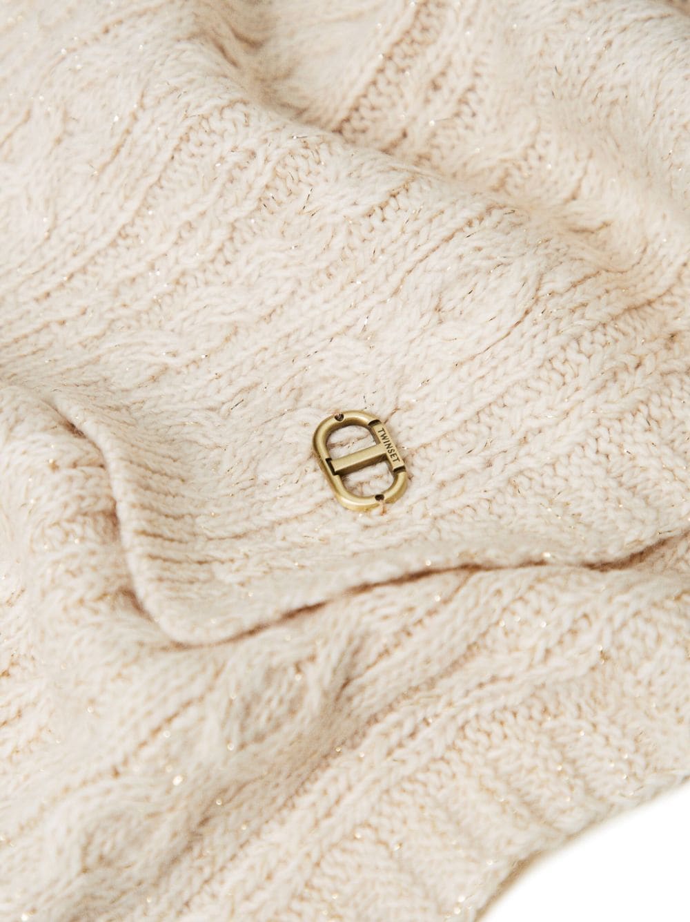 TWINSET cable-knit scarf - Beige