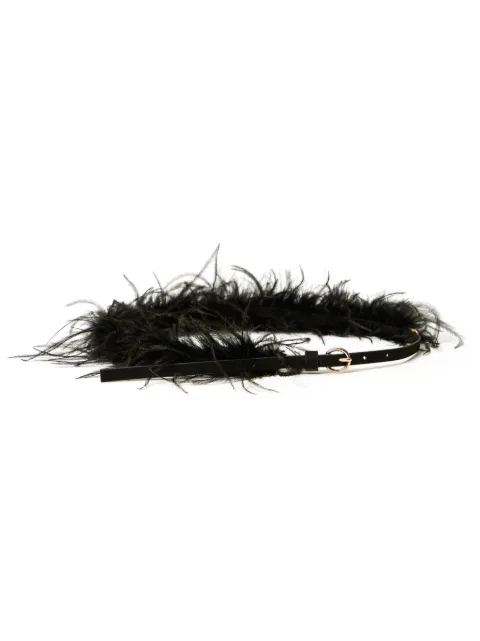 TWINSET feather-embellished belt