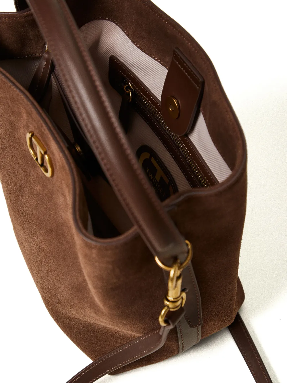 TWINSET Chelsea leather bucket bag | Image 5
