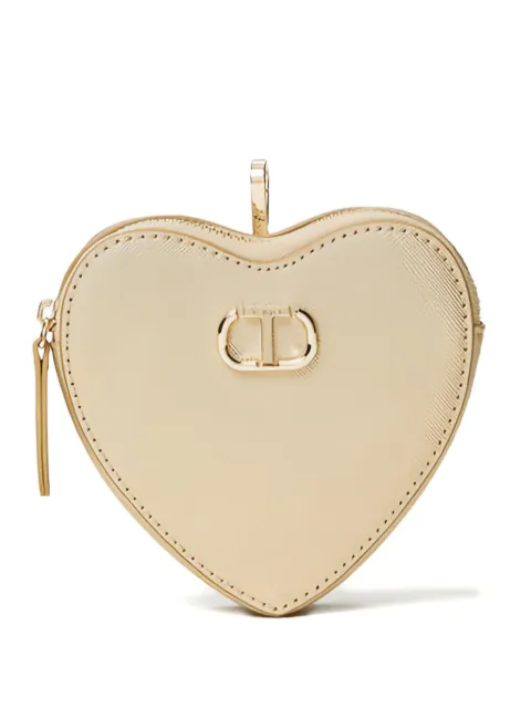 TWINSET heart-shaped zip-around purse