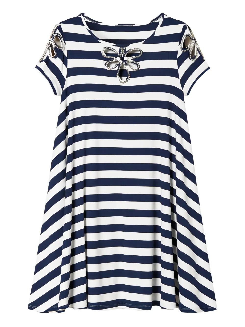 TWINSET jacquard embroidery short dress | White | Image 1