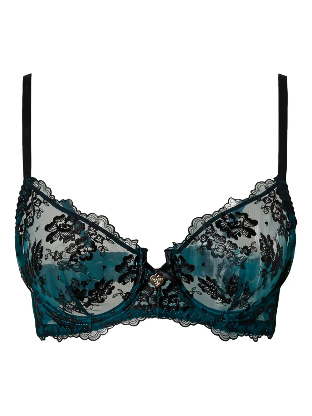 TWINSET embroidered-tulle underwire bra - グリーン TWINSET embroidered-tulle underwire bra - グリーン
