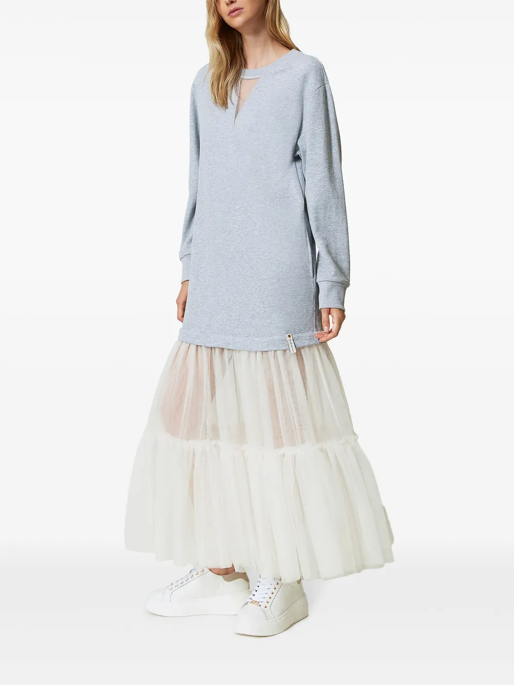 TWINSET Gelaagde maxi-jurk Blauw