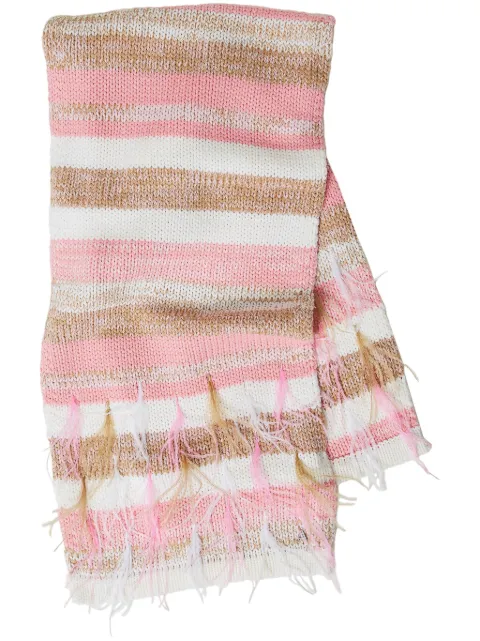 TWINSET écharpe ornée de plumes