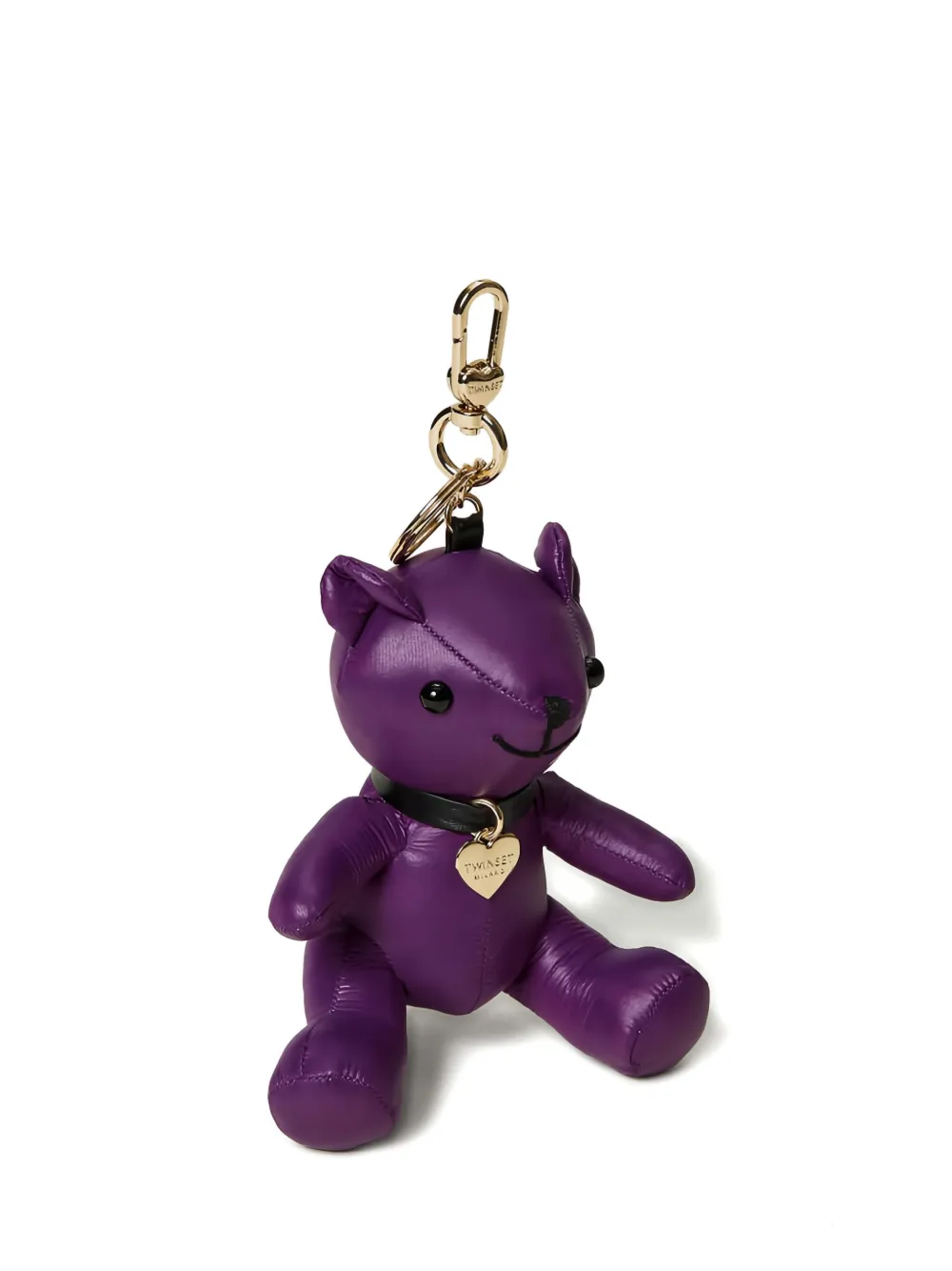Twinset Teddy Bear Keyring In Purple