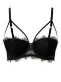 TWINSET lace balconette bra - Black