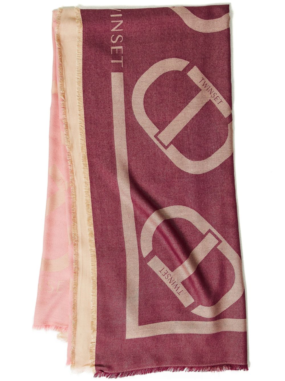 TWINSET patterned-jacquard scarf - Rosa