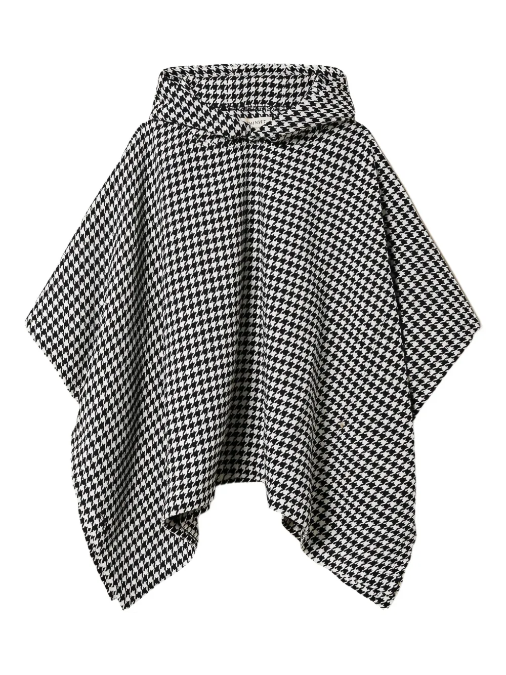 TWINSET Kids Poncho mit Hahnentrittmuster - Schwarz