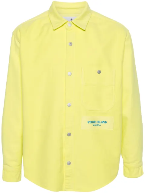 Stone Island camisa con logo bordado
