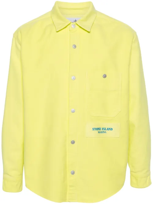 Chemise à logo brodé - Stone Island - Modalova