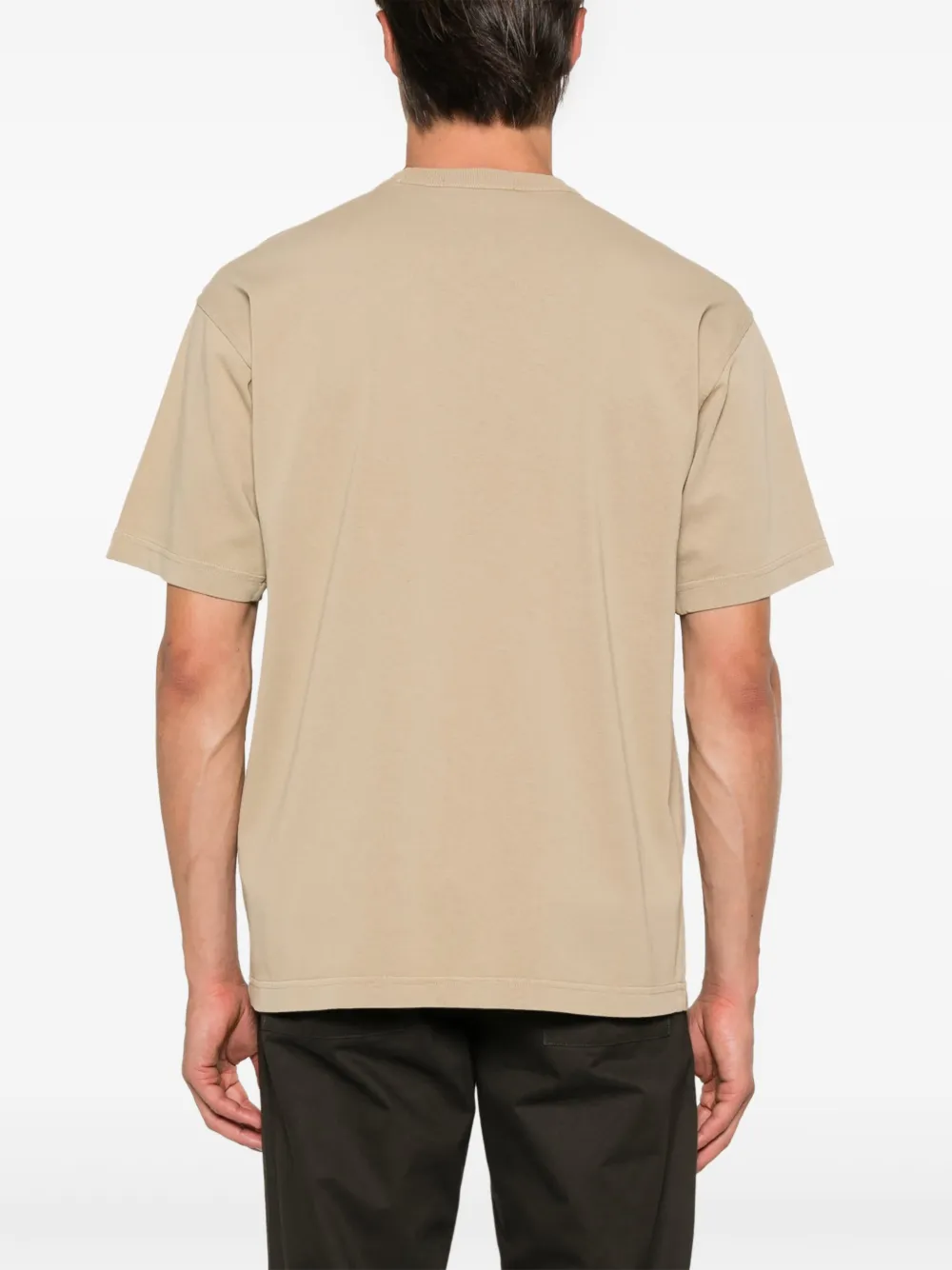 Stone Island T-shirt met logoprint Beige