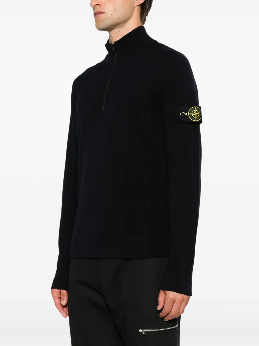 Stone Island Trui met Compass-logopatch Blauw
