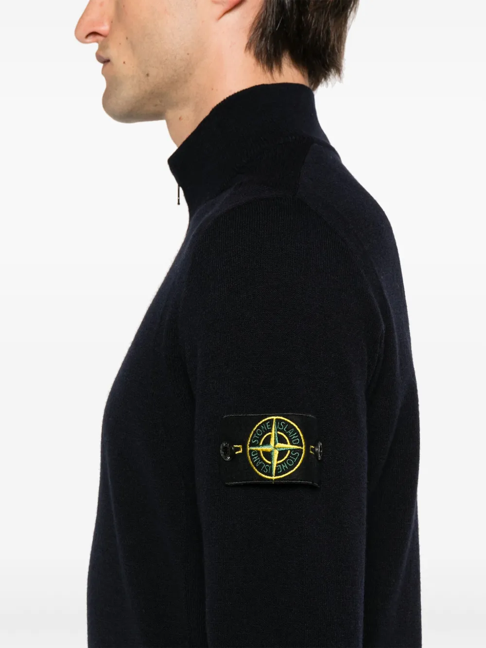 Stone Island Trui met Compass-logopatch Blauw