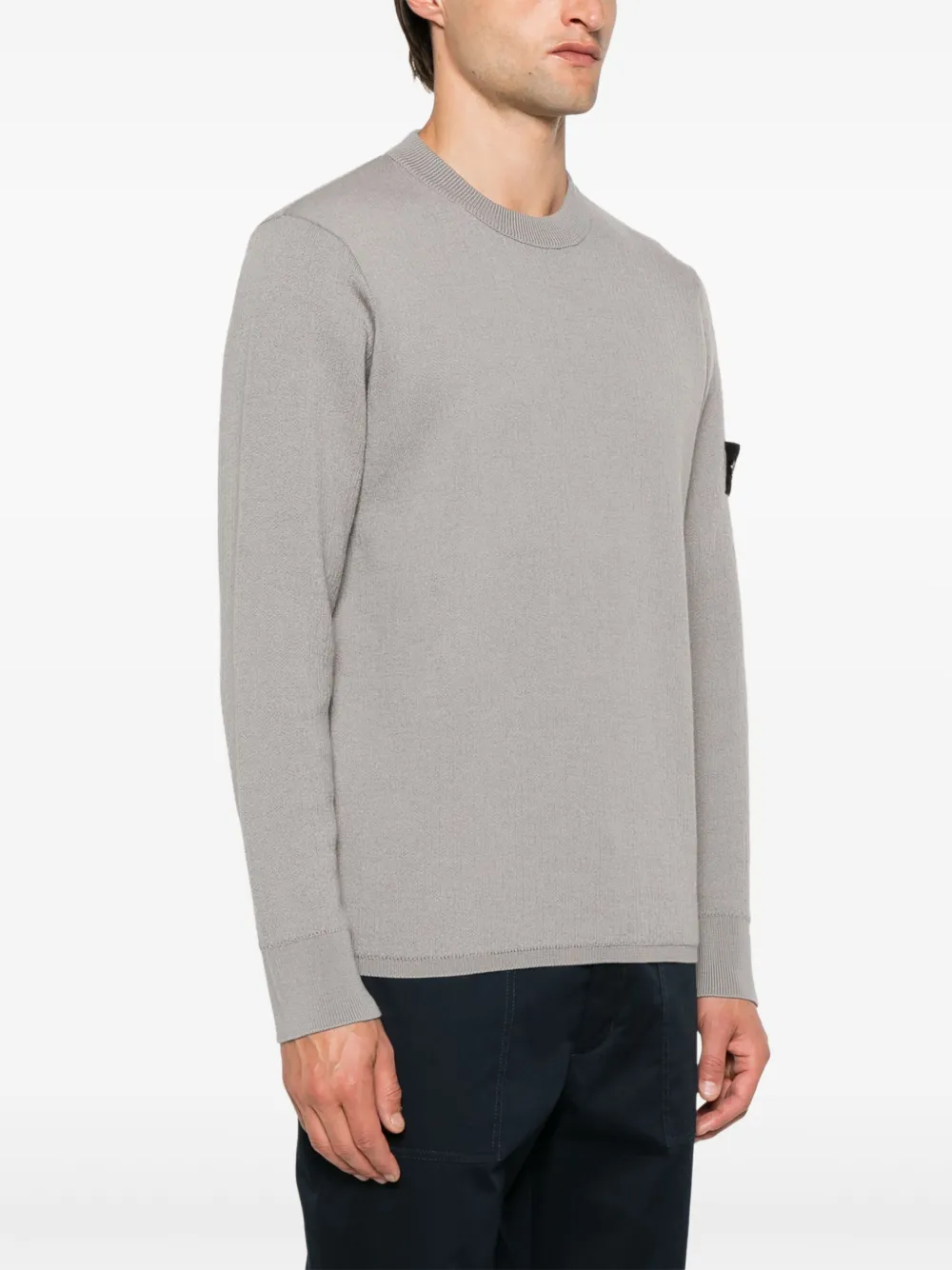 Stone Island Trui met Compass-logopatch Grijs
