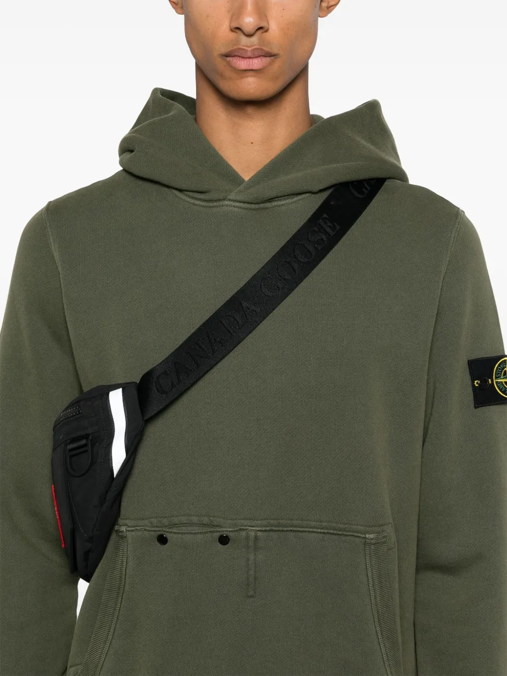 Stone Island Hoodie met Compass-logopatch Groen