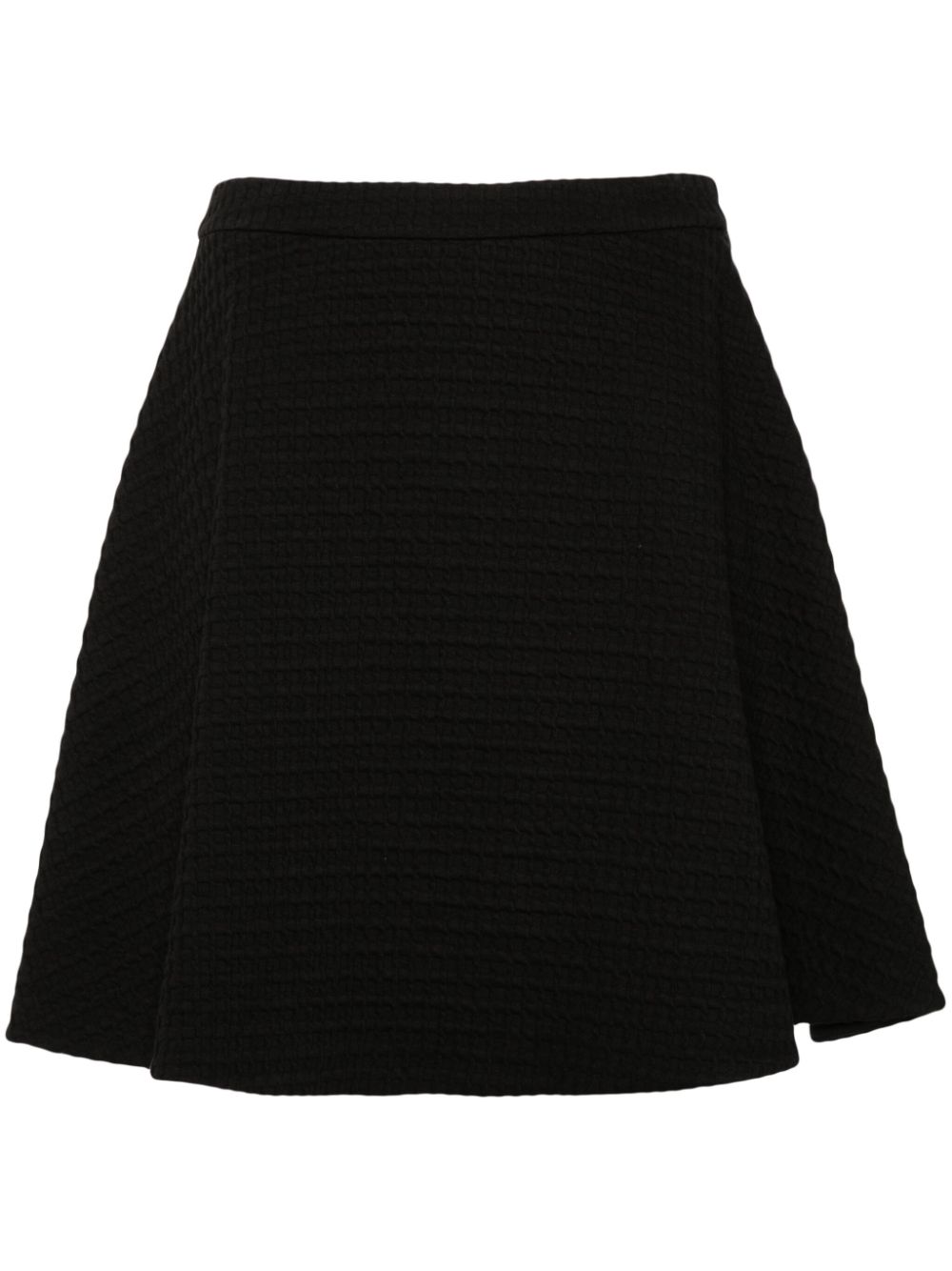 Emporio Armani Wafelgebreide mini-rok Zwart