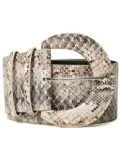 TWINSET snake-print high-waisted belt - Neutrals