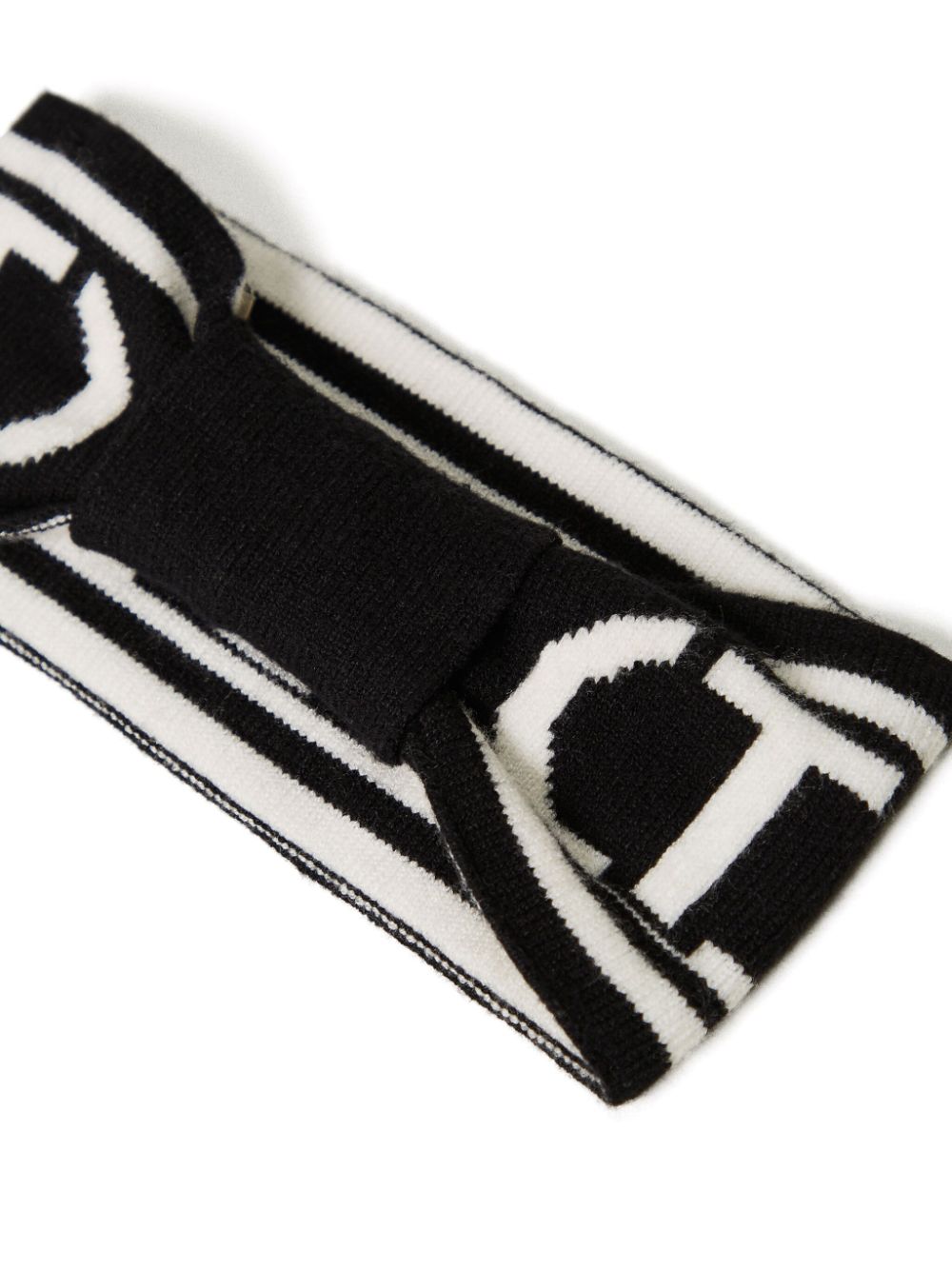 TWINSET Kids logo-intarsia hair band - Zwart