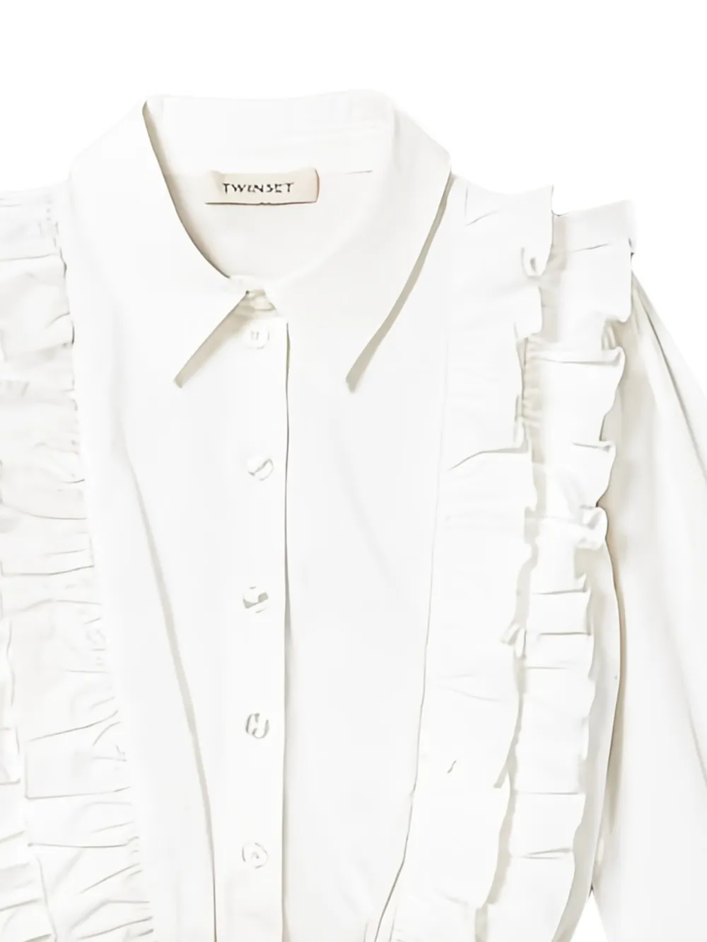 TWINSET Kids Shirt met ruches afwerking Wit