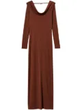 TWINSET draped maxi dress - Brown