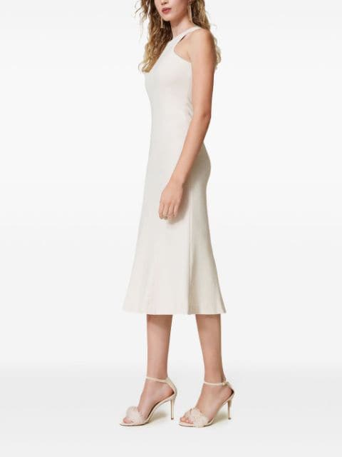 halterneck midi dress