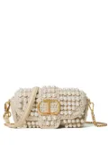 TWINSET pearl-embellished crochet bag - Neutrals