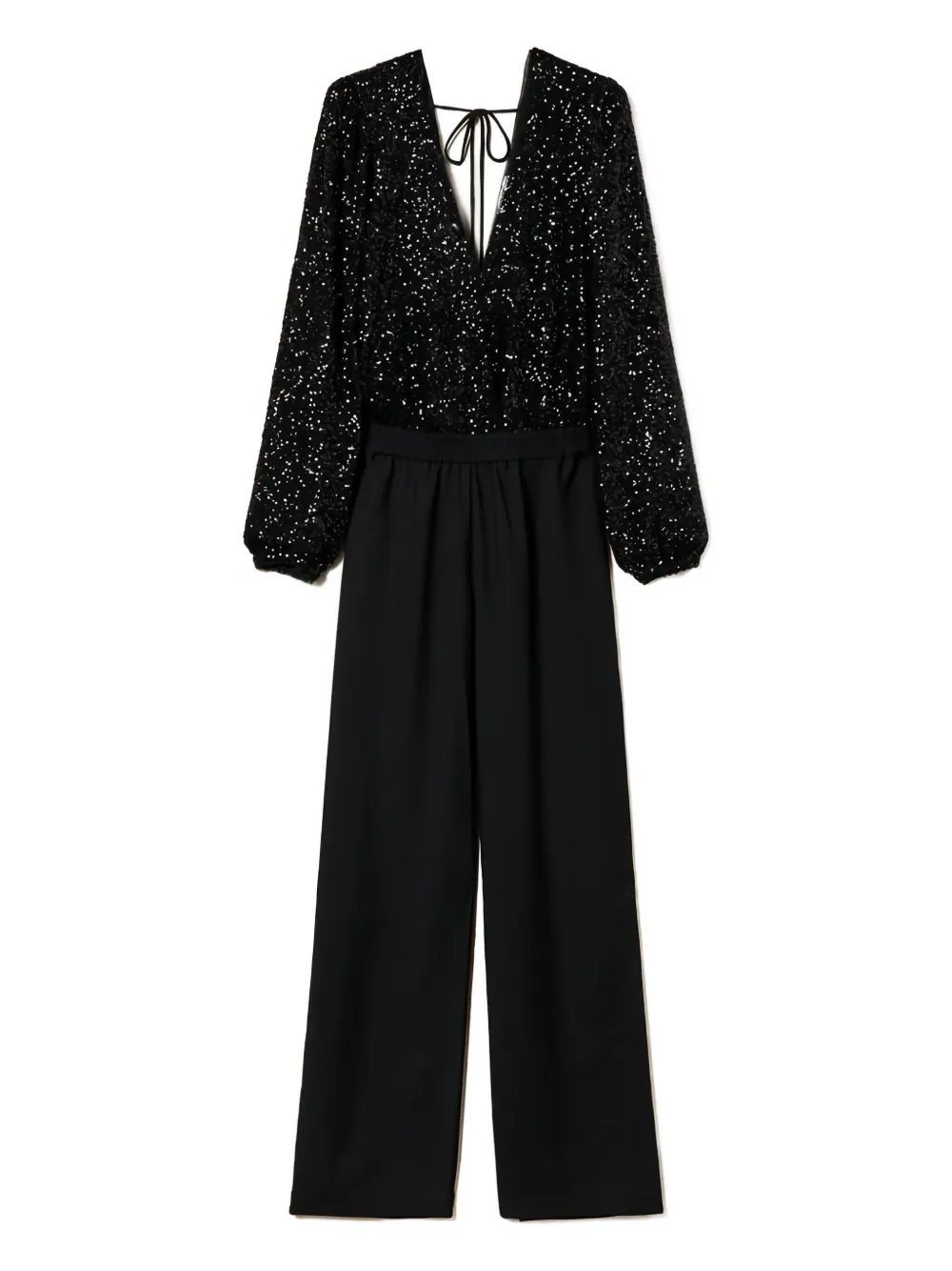 Twinset Sequin-embellished Jumpsuit In Black