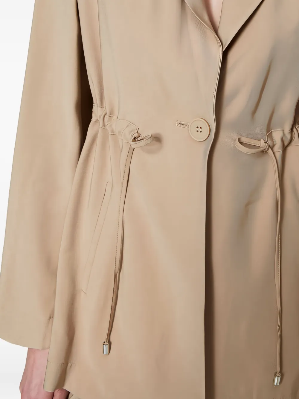 TWINSET Blazer met enkele rij knopen en trekkoord Beige