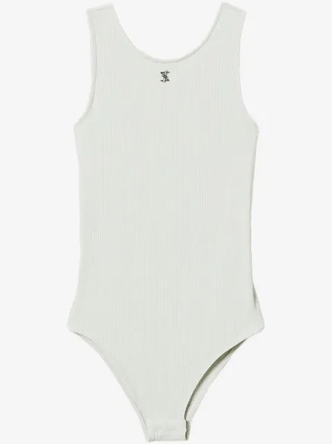 TWINSET x Myfo ribbed logo-plaque bodysuit