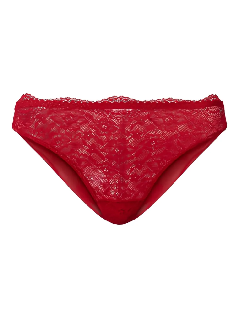 Twinset Lace Tulle Briefs In Red