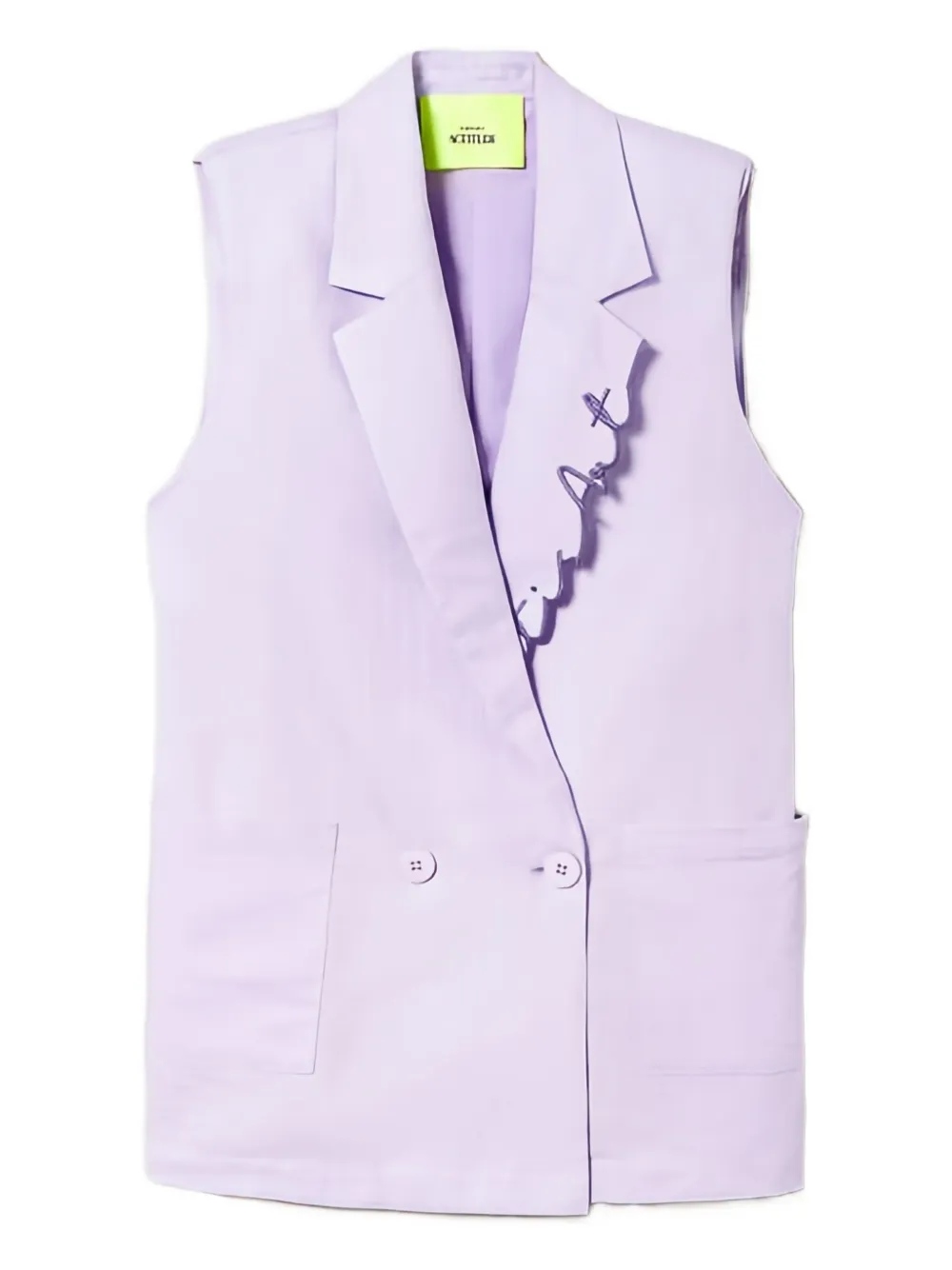 Twinset Linen Blend Waistcoat In Purple