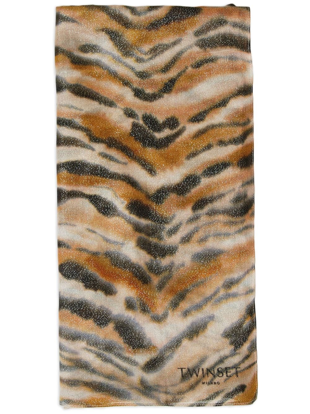 TWINSET leopard-print scarf - Toni neutri