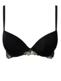 TWINSET embroidered charmeuse push-up bra - Black