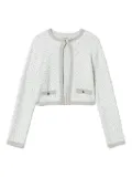 TWINSET Kids jacquard knit cardigan - White