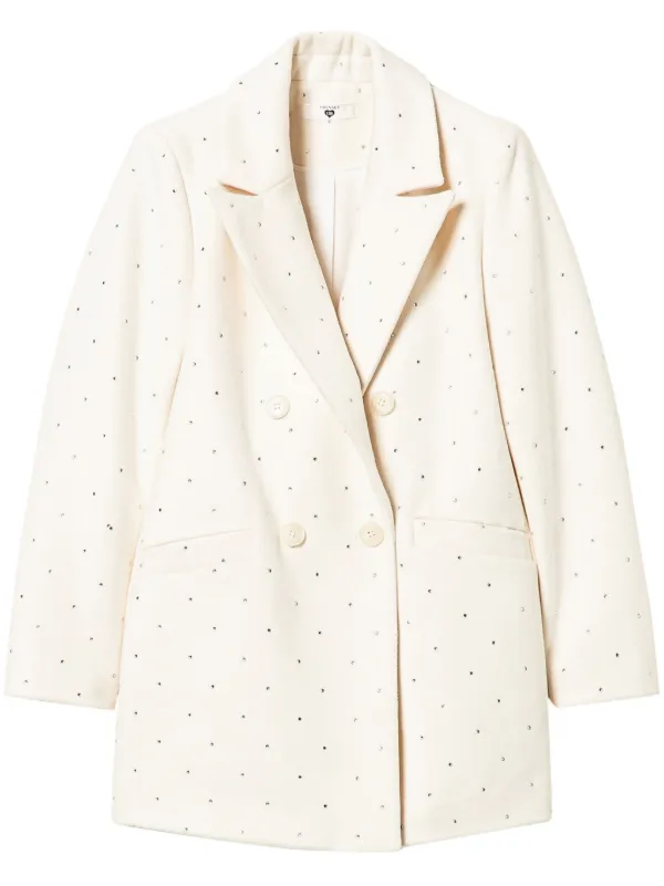 Twin Set Cappotto Bianco Boucle TWINSET Cappotto Con Strass