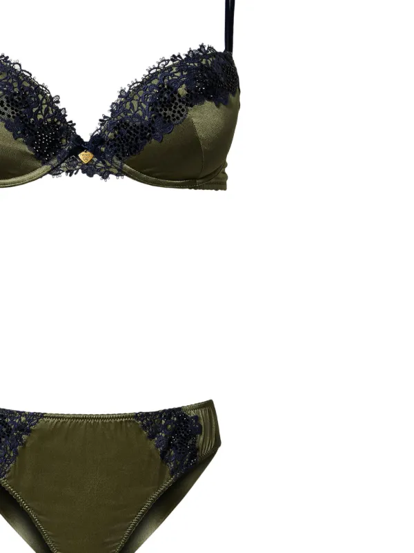 TWINSET ブラ&ショーツ TWINSET シルク ブラ＆ショーツ | グリーン | FARFETCH JP