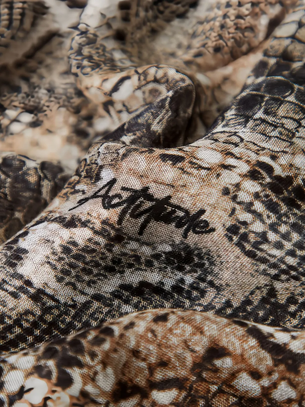 Twinset Snakeskin-print Scarf In Multi