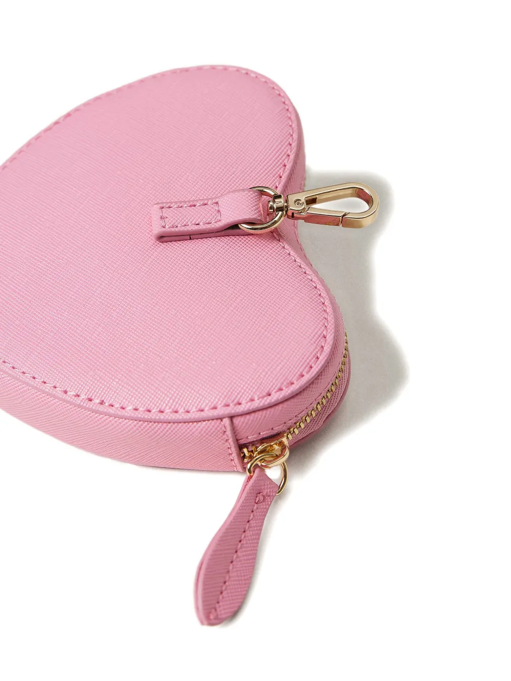 Twinset Heart-shaped Zip-around Purse In Pink