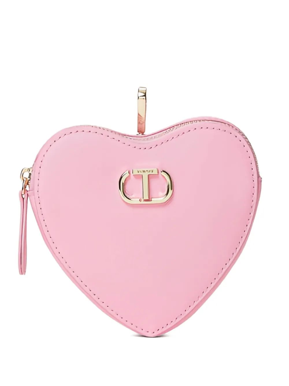 TWINSET heart-shaped zip-around purse | Pink | Image 1