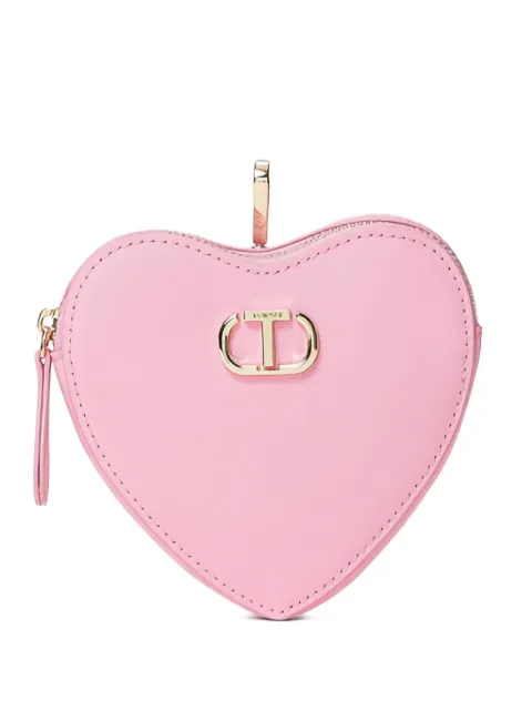 TWINSET heart-shaped zip-around purse