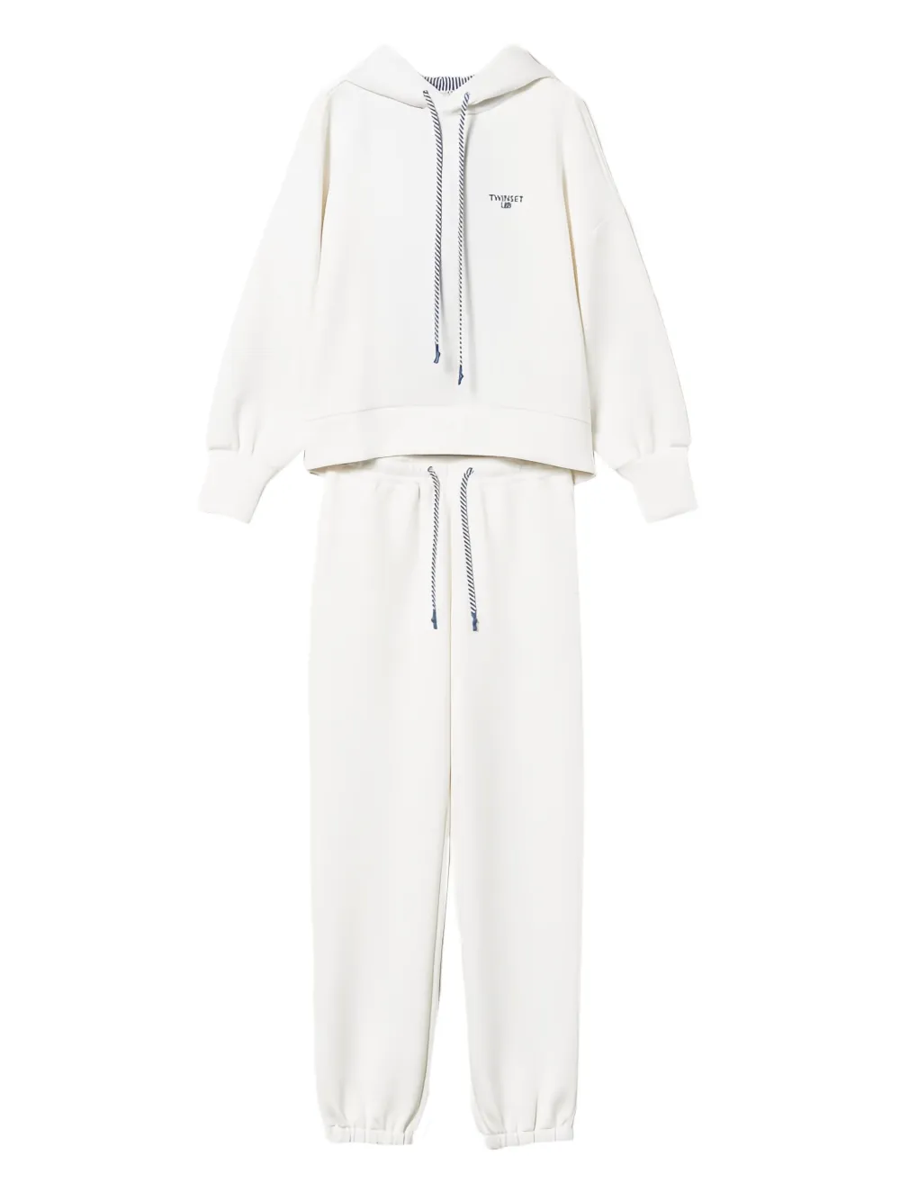 TWINSET Tuta sportiva con logo ricamato - Bianco