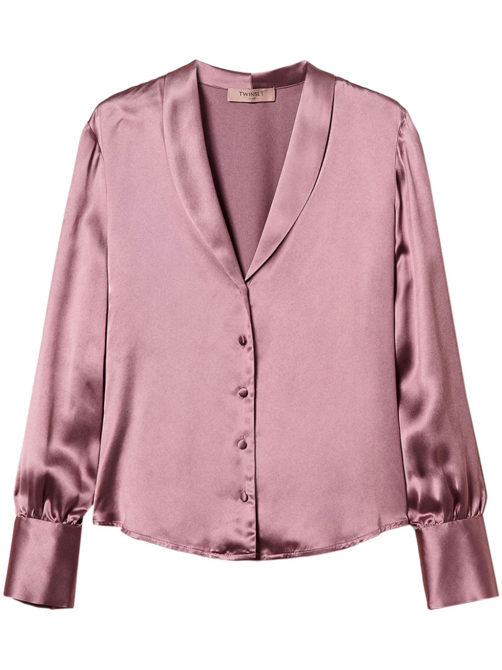 TWINSET satin-finish shirt - Pink