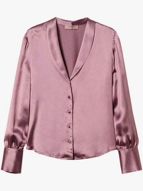 TWINSET chemise à fini satiné