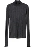 TWINSET lurex-detail ribbed jumper - Grey