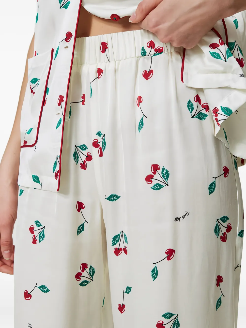 TWINSET cherry-pattern satin pajama bottoms | Pyjama Bottoms | Image 2