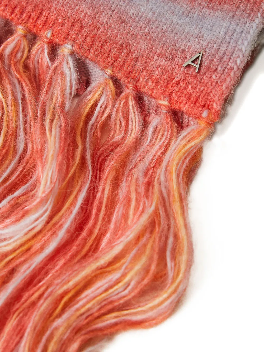 TWINSET ombré-effect fringe scarf - Oranje